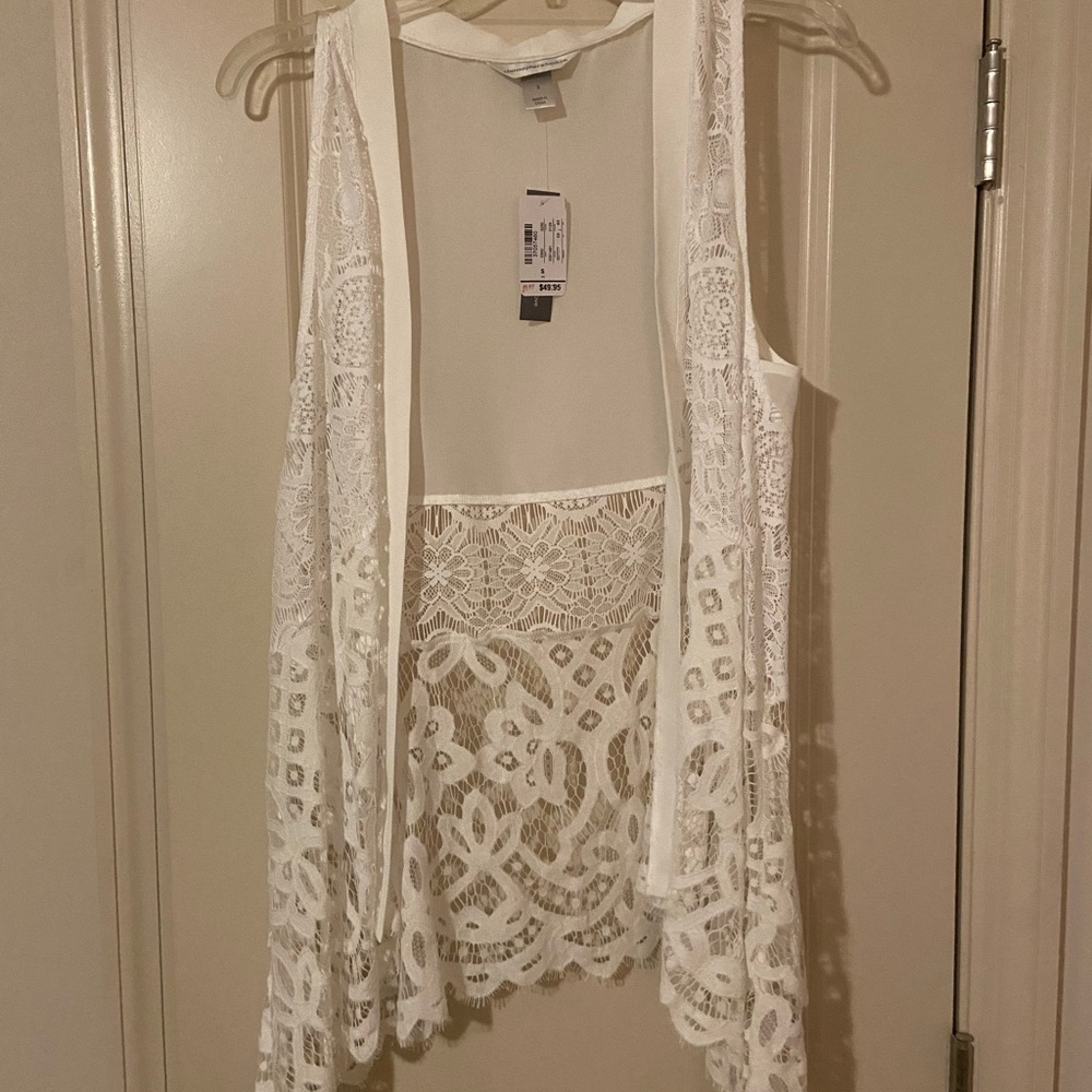Christopher and Banks long lace vest